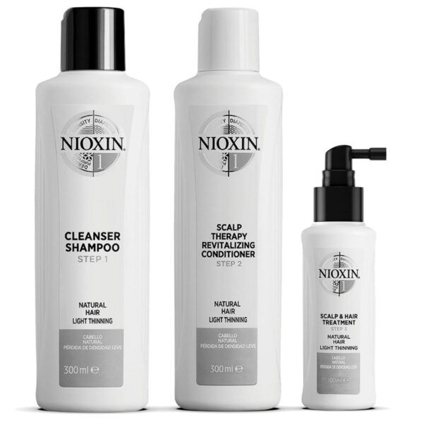 NIOXIN Hair System Kit 1 Obehandlat & Naturligt Tunt Hår 700 ml