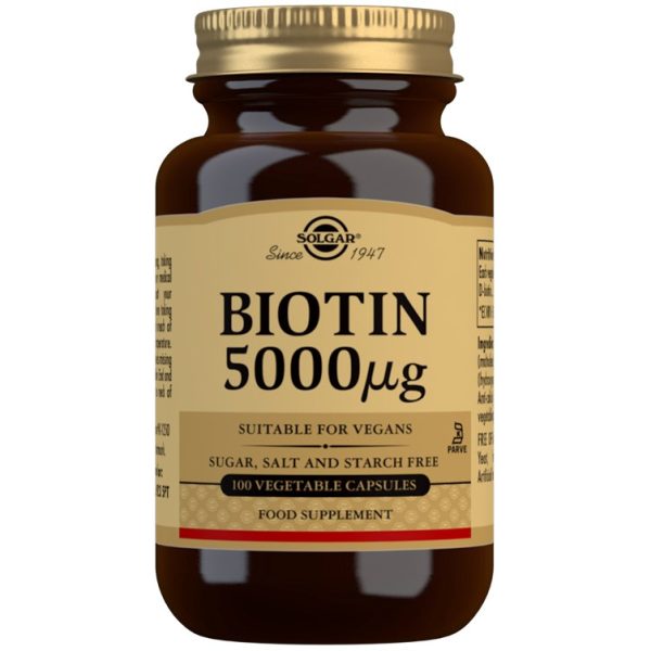 Solgar Biotin 5000 μg Vegetable Capsules 100 st